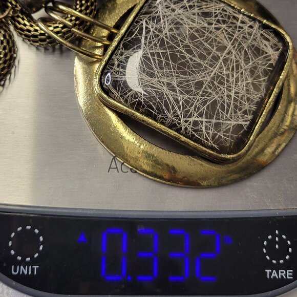 Vintage Chunky Choker Gold Tone Pendant Choker Bib Necklace - Picture 7 of 10